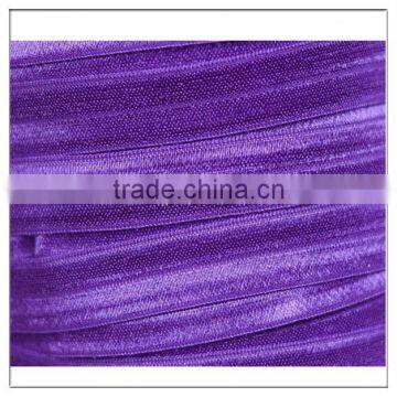 custom print 5/8" grape purple fold elastic