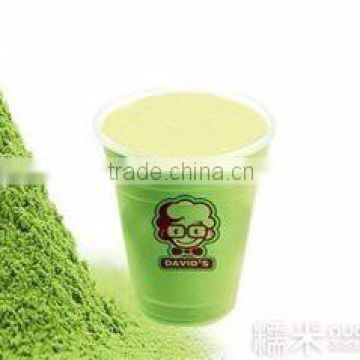 matcha green powder of milk tea