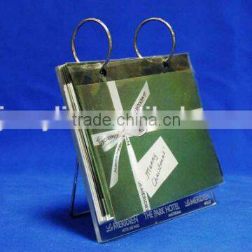 Customized Clear Tabletop acrylic calendar stand