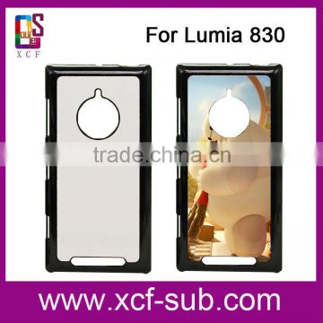 Blank 2D sublimation case with metal plate for Lumia 830 blank phone cases for sublimation printing