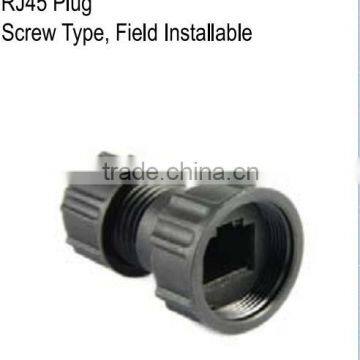 RJ45 series screw type plug , popular ip67 waterproof connector