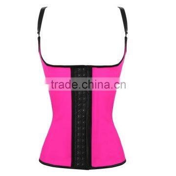 6 Colors 9 Steel Boned Women Latex Waist Training Corsets Wholesale Rubber Corsets photo-6
