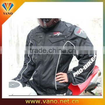 Breathable mesh fabric inside motorcycle jacket