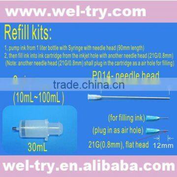 Vaccum Refill Tool(kits) for Filling Ink From the Inkjet Hole of Ink Cartridge