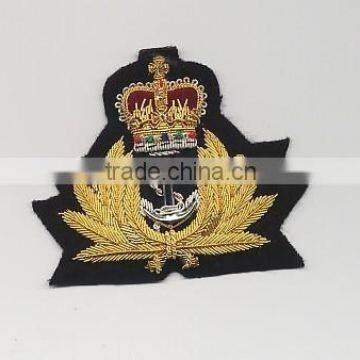 Silver Bullion Hand Embroidery Badges good shape