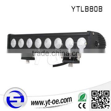 Made in china 80 Watt single row led light bar led strip off road led light bar waterproof for SUV UTV truck