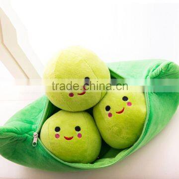 St plush foods green plant pea round dolls cotton fabric made