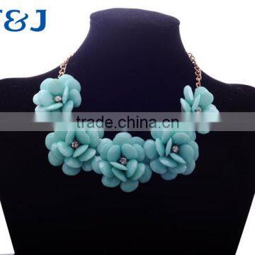 <<<2016 New Jewelry Women Bohemian Style Fashion Blue Flower Collar Necklaces Accessories/