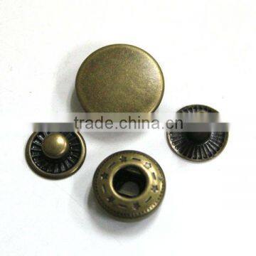 Plain Brass spring snap button for Jacket/Casual clothes