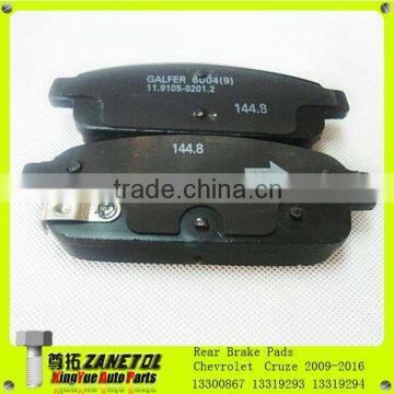 Auto Rear Brake Pad 13300867 13319293 13319294 13411380 For Chevrolet Cruze Opel Astra Vauxhall Astra