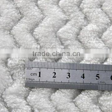 jacquard zigzag plush fabric