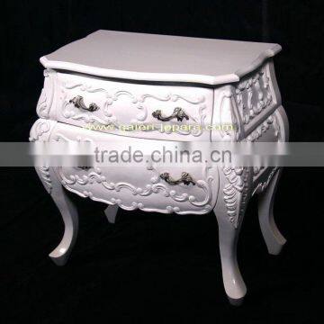 White Furniture - Nightstand Bedroom Furniture - Vintage Furniture Style