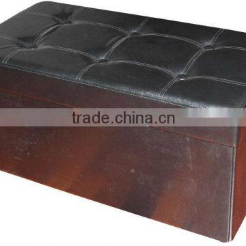 Luxury!Black PVC Leather folding storage bench