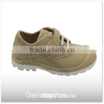 lightweight yellow hook and loop kids casual shoes