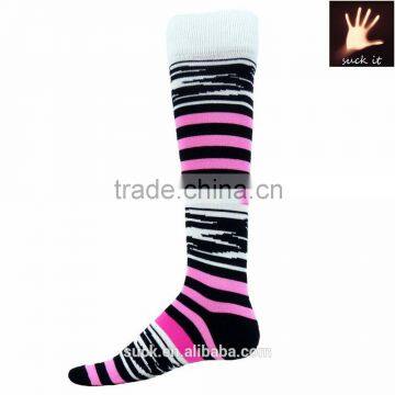 cusotm high quality basketball socks for team with stripe