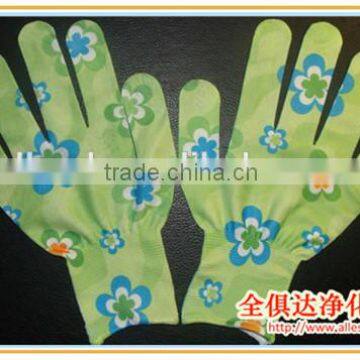 Nylon / Polyester Cleanroom Yellow Working Gloves