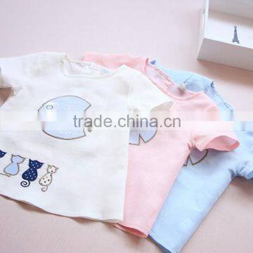 High Quality Comfy Cute Cartoon Girls Summer Short Sleeves for Kids