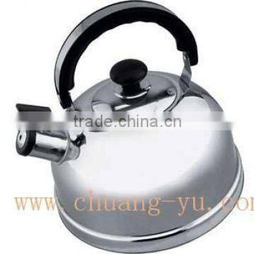 Stainless steel whistling tea kettle
