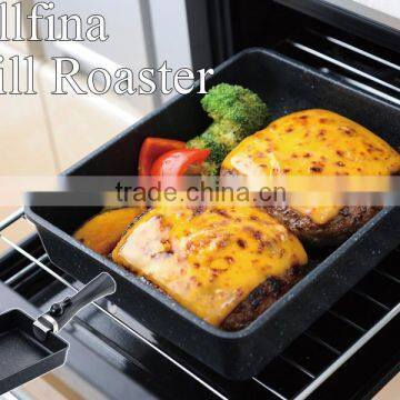 Arnest cookware utensils marble coated frying aluminum alloy rolled egg fish grill oven roaster square pan 76323