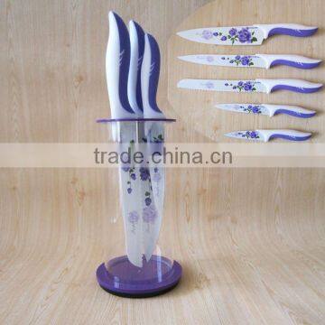 Non-stick rose printed fashion knife MS1009