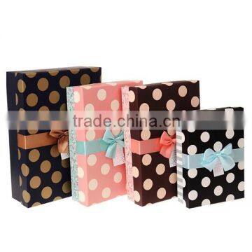 Lovely Bow With Spot Printing Paper Gift Box