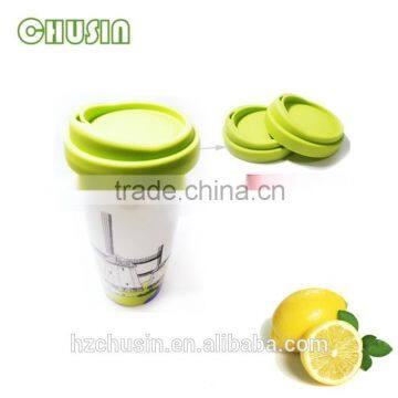 Ceramic coffee Mug /Cup with Silicone Lid