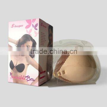 S-SHAPER Adhensive Strapless Invisible Silicone Bra Seamless Push Up Bra