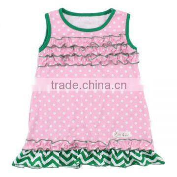 High quality baby shirt summer cotton sleeveless baby ruffle pink shirt toddler girls kids costume