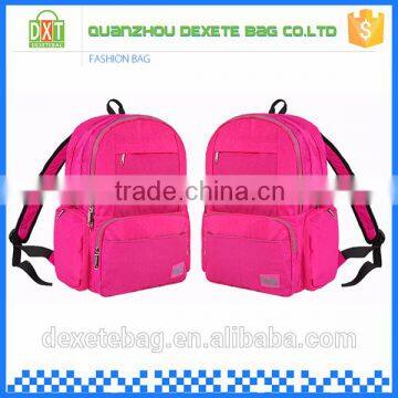 Custom Lovely Polyester Pink Baby Backpack Diaper Bag photo-1