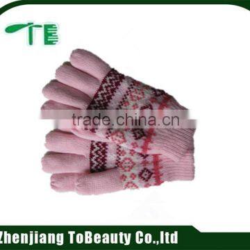 girls pink winter gloves