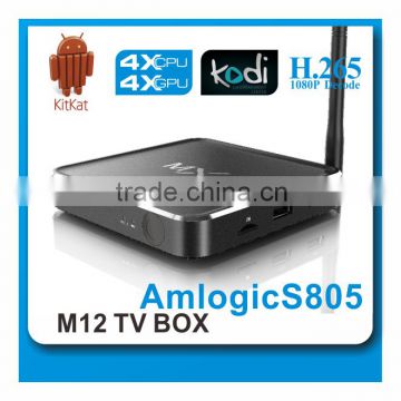 Android TV box MXQ M12 Amlogic S805 1G 8G android 4.4 kitkat kodi 15.2 Quad-core google Android tv box