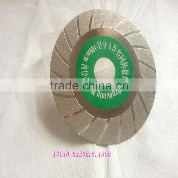 100mm electroplated diamond abrasive disc Grit 150