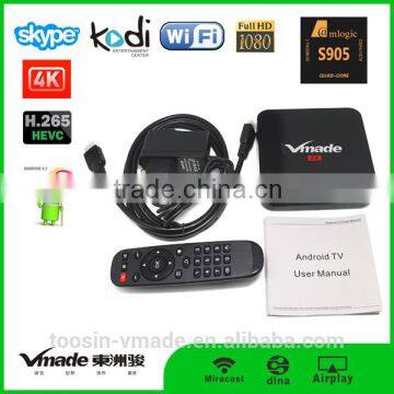 tv box at best buy s905 tv box kodi 16.0 has user manual support 4K Android 5.1