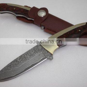 OEM imported Damascus blade hunting knife