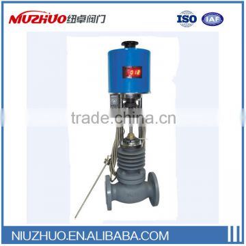 Self-operated electric temperature regulating valve for hot gas,hot oil,steam,water supply