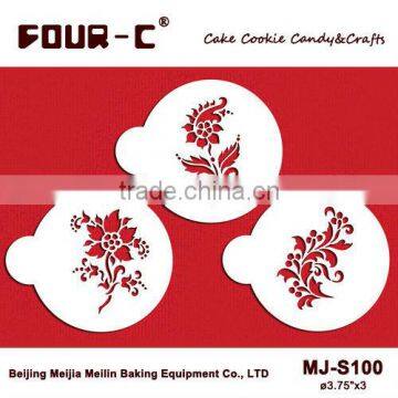 Flowers cookie stencils set,coffee stencils,classic cup cake topper stencils