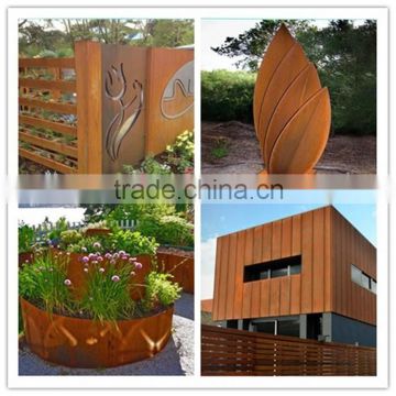 weathering resistant corten steel plate 6mm for gardening