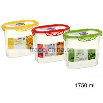 Household Item Plastic Type Food Grade Container with Lid Freezer1750ml