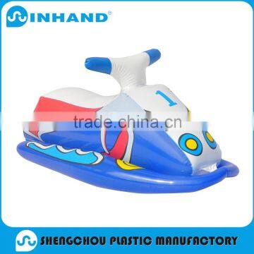 2016 Eco-friendly Hot Sale Children Blue Motorcycle Float Inflatable Water Rider Float