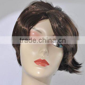Synthetic Fashion Short Brown Woman Wig N391