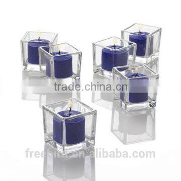 Cube Clear Glass Votive Candle Holder photo-2