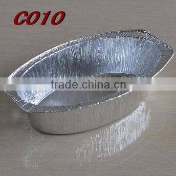 8 inches Oval Aluminum Foil Break Container C010