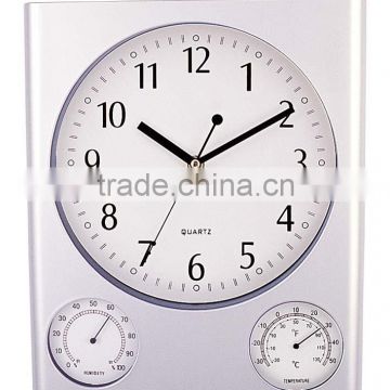 Wall clock with weather station