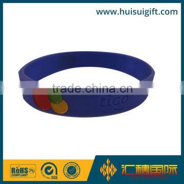 high quality promotional slide charm silicone bracelet