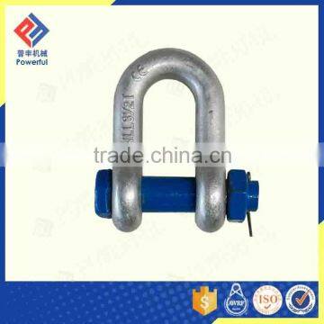 U.S. TYPE G2150 DROP FORGED SAFETY PIN D SHACKLE