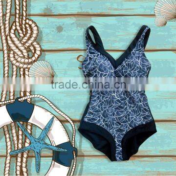 Balneaire OEM Service novelty women digital print high waisted swimsuit
