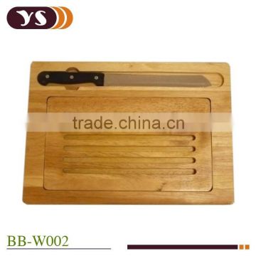 bread cutting board with knife