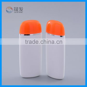 Screw cap plastic cosmetic lotion bottle