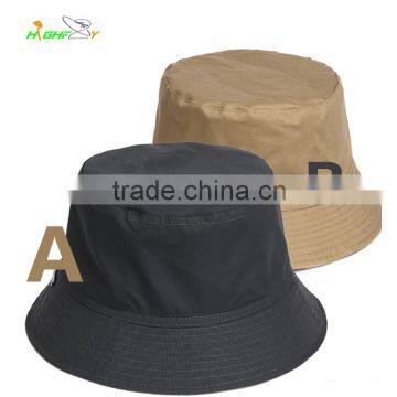 custom top quality polyester reversible black blank bucket hat sun hat for wholesale