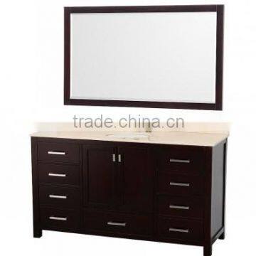 60 inch Modern Espresso Single Sink Bathroom Vanity LN-S5102